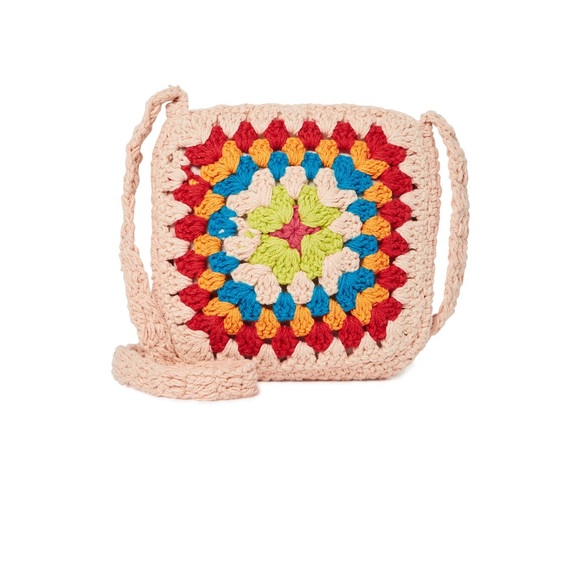 Woman’s Festival Crochet Granny Square Crossbody Bag - Picture 2 of 8